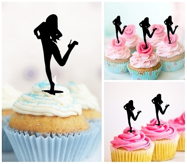 Laser Cut Dancing Girl cupcake topper