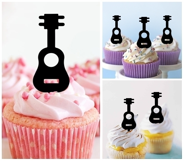 Laser Cut Chordophone cupcake topper