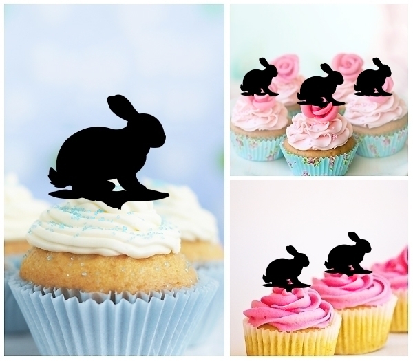 Laser Cut Bunny Barn Yard Animal Farm cupcake topper