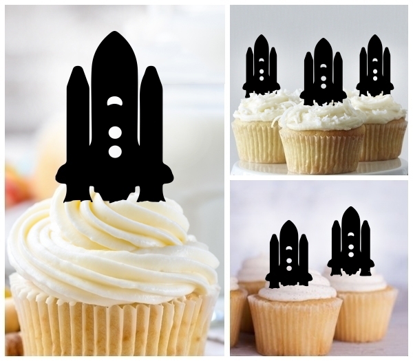 Laser Cut Space Shuttle cupcake topper