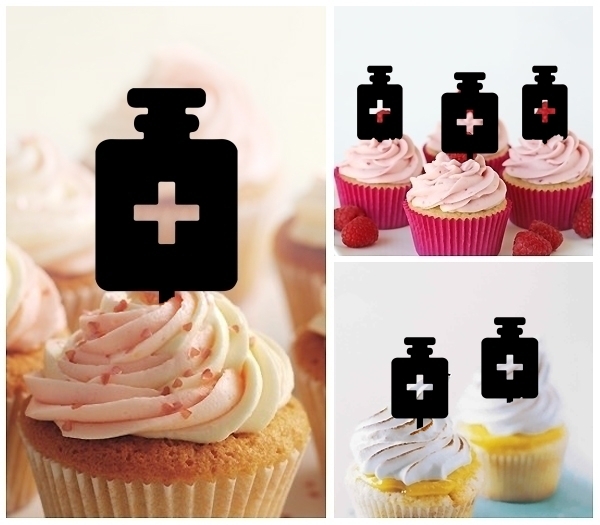 Laser Cut Medicine Drug Bottle cupcake topper