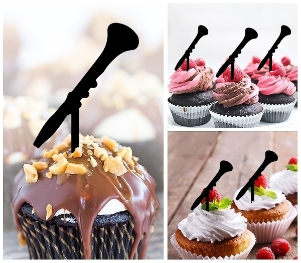 Laser Cut Oboe Music Instrument cupcake topper