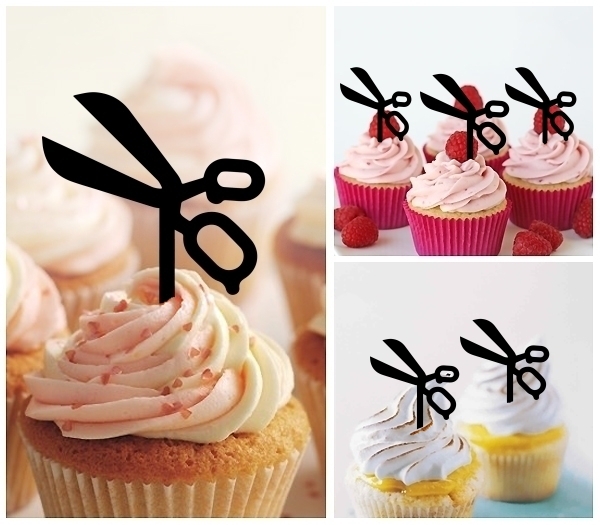 Laser Cut Scissors cupcake topper