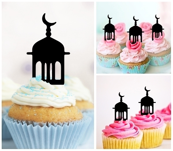 Laser Cut Mosque Castle cupcake topper