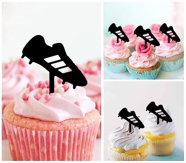 Laser Cut Football Boot Shoe cupcake topper