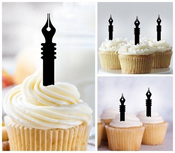 Laser Cut Fountain Pen cupcake topper