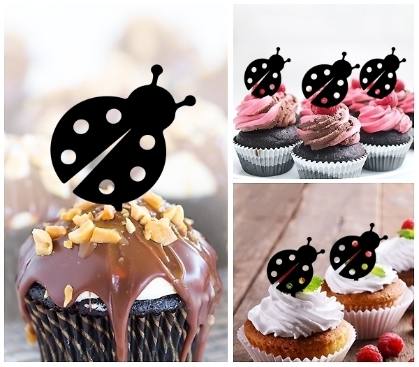 Laser Cut Ladybug cupcake topper