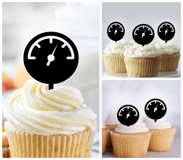 Laser Cut Racing Speed Meter cupcake topper