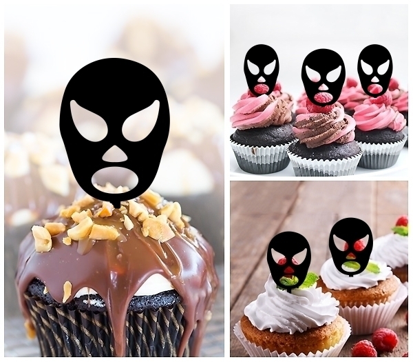 Laser Cut Rider Mask cupcake topper