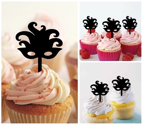 Laser Cut Fancy Mask cupcake topper