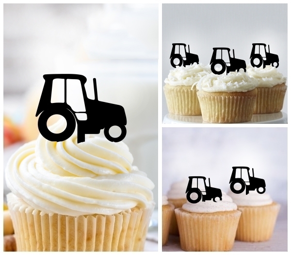 Laser Cut Farm Vehicle cupcake topper