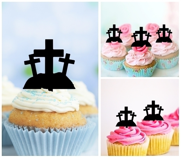 Laser Cut Tombstone Graveyard cupcake topper