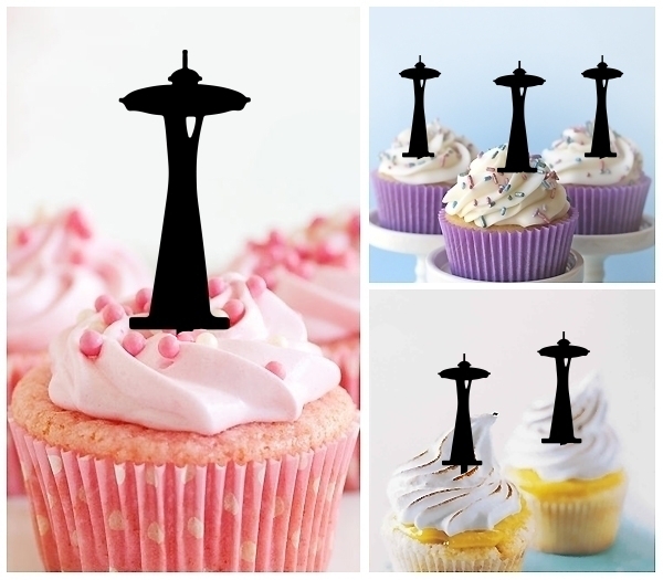 Acrylic Toppers Seattle Space Needle Design