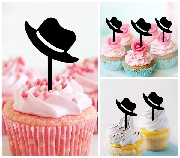 Laser Cut Traveller Hat cupcake topper