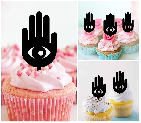 Laser Cut Hamsa Hand cupcake topper