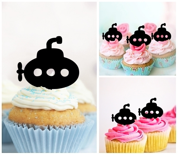 Laser Cut Cute Submarine cupcake topper