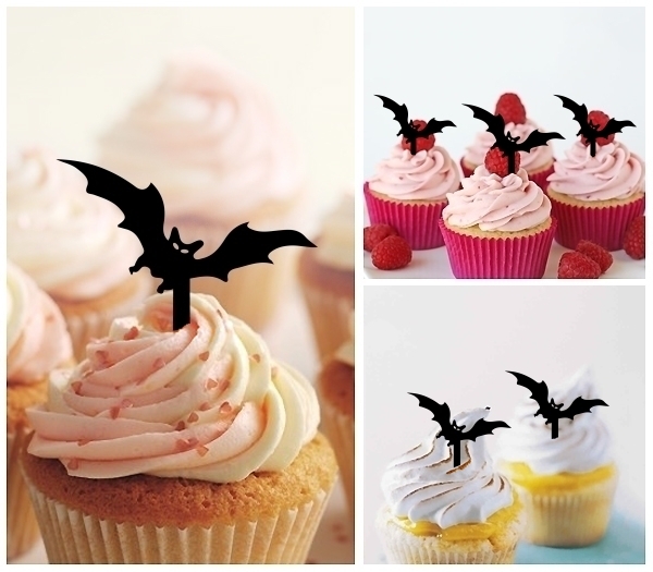 Laser Cut Flying Bat cupcake topper