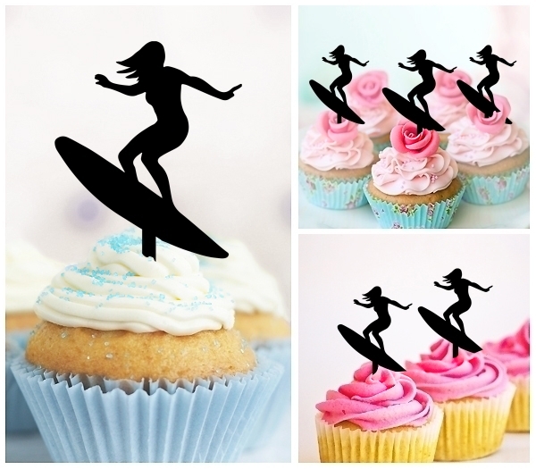 Acrylic Toppers Surfer Girl Design