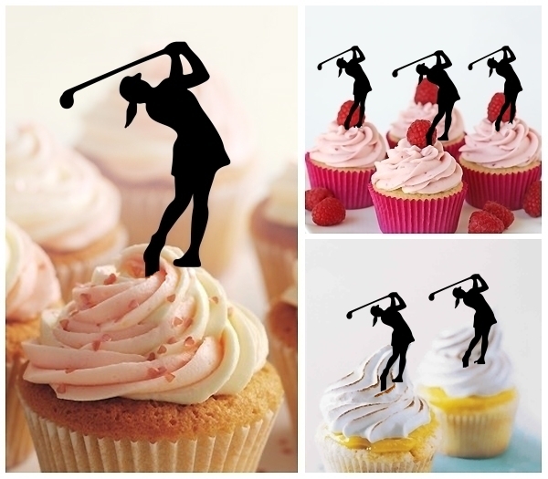Acrylic Toppers Golf Lady Design