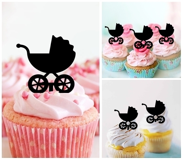 Acrylic Toppers Baby Carriage Design