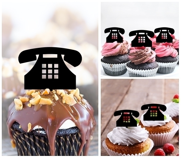 Acrylic Toppers Vintage Telephone Design