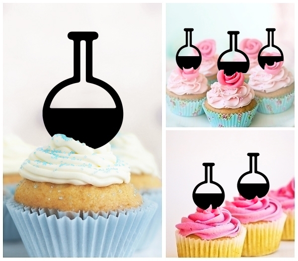 Laser Cut Science Volumetric Flask cupcake topper