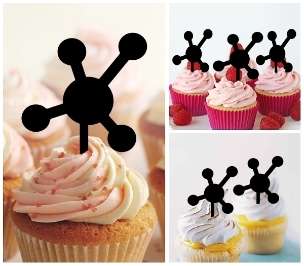 Laser Cut Atomic Model cupcake topper