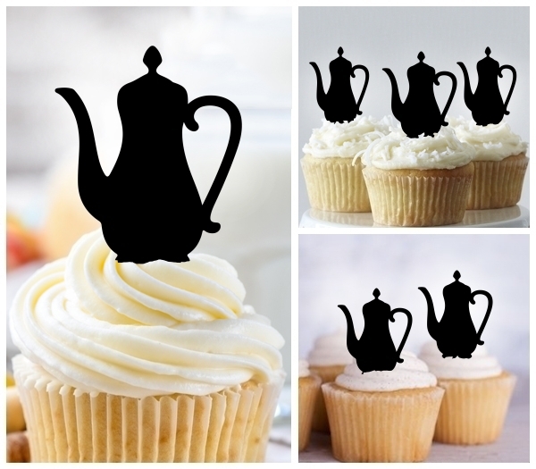 Laser Cut Coffee Teapot cupcake topper