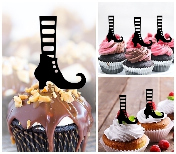 Laser Cut Witch Boot cupcake topper