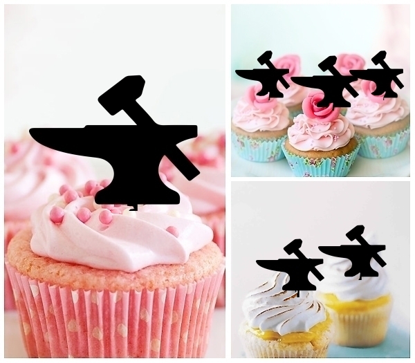 Laser Cut Hammer Hephaestus cupcake topper