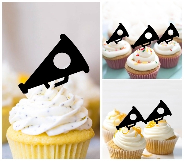 Laser Cut Cheer Megaphone cupcake topper