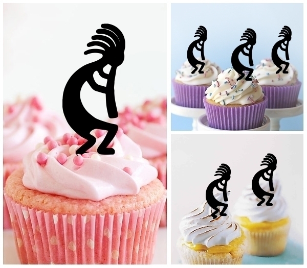 Laser Cut Aztec Flute Player cupcake topper