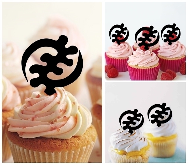 Laser Cut Adinkra Ghana cupcake topper