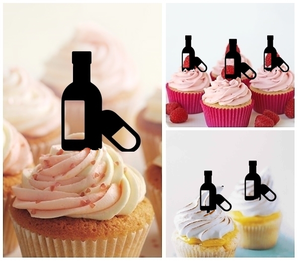 Laser Cut Medicine Bottle cupcake topper