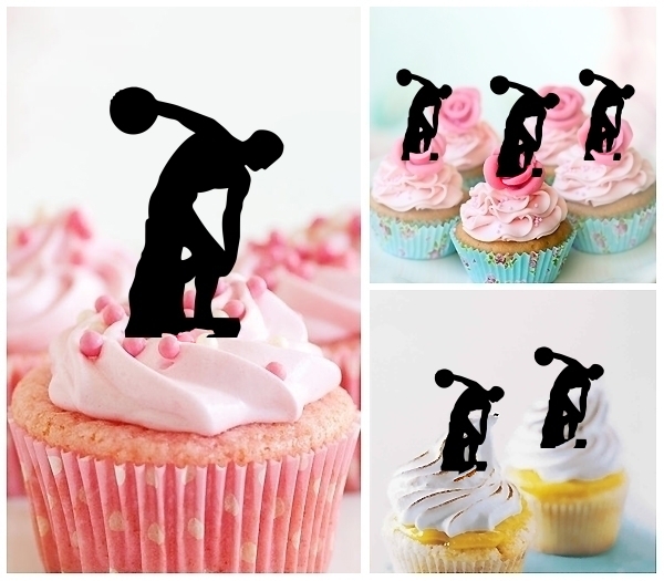 Laser Cut Discus Thrower cupcake topper