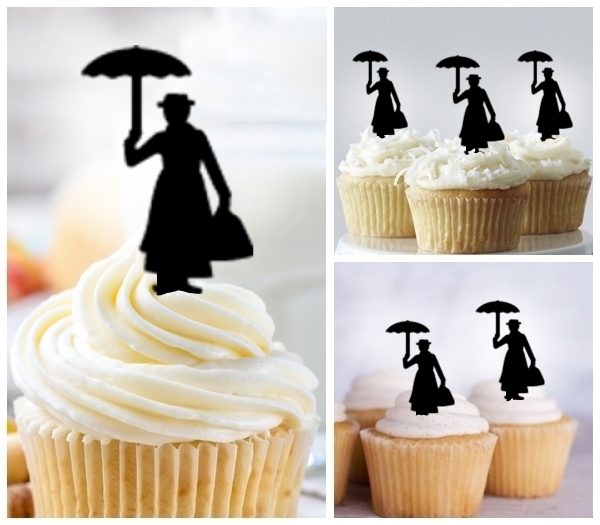 Laser Cut Mary Poppins cupcake topper