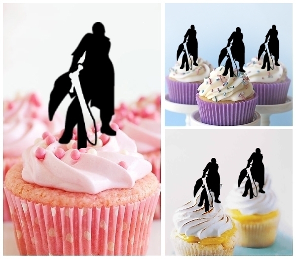 Laser Cut Devil Dante Sword cupcake topper