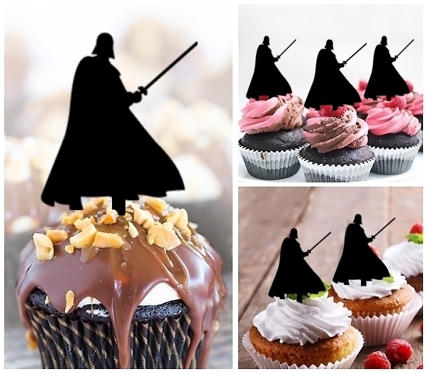 Laser Cut Darth Vader cupcake topper