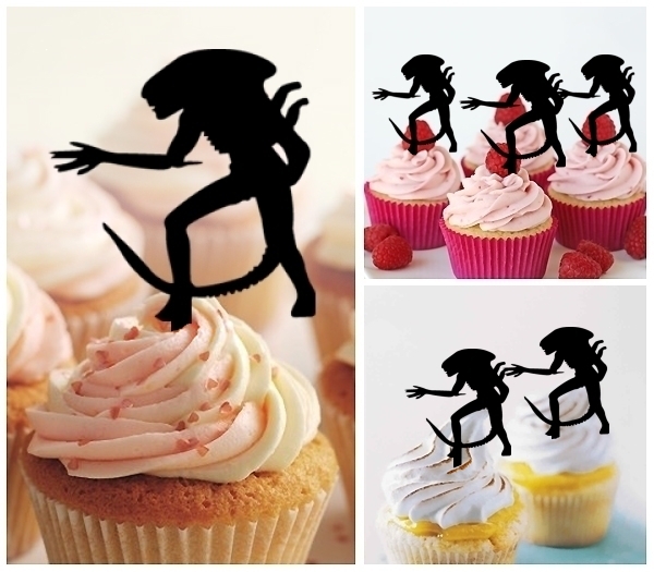 Laser Cut Alien cupcake topper