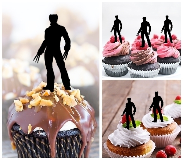 Laser Cut Wolverine cupcake topper