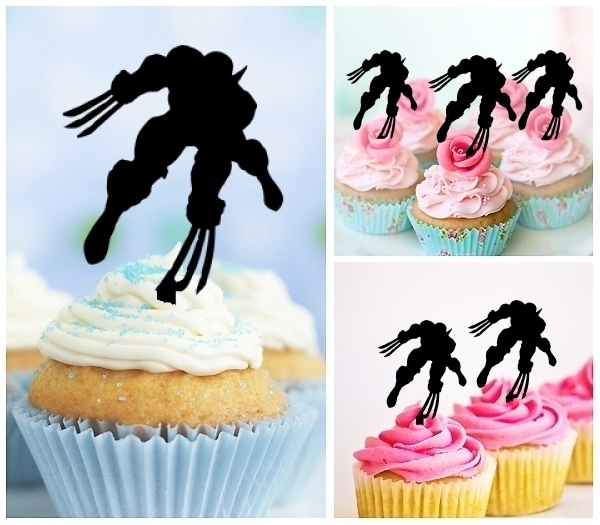 Laser Cut Wolverine cupcake topper