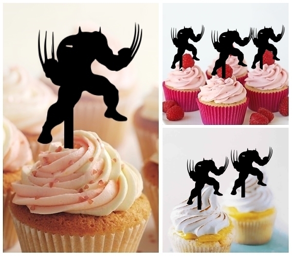 Laser Cut Wolverine cupcake topper