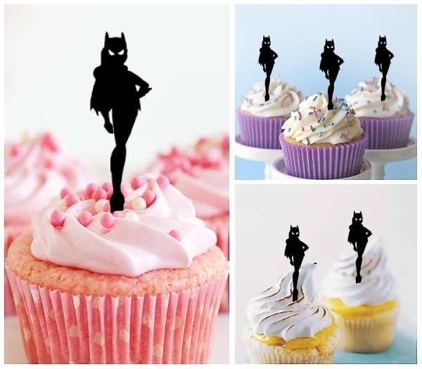 Laser Cut Batwoman cupcake topper