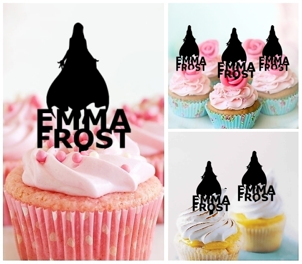 Laser Cut Emma Frost cupcake topper