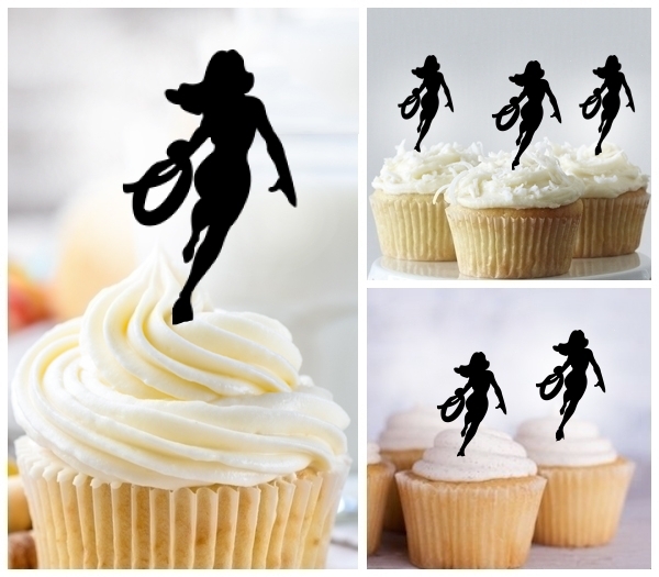 Laser Cut Wonder Woman cupcake topper