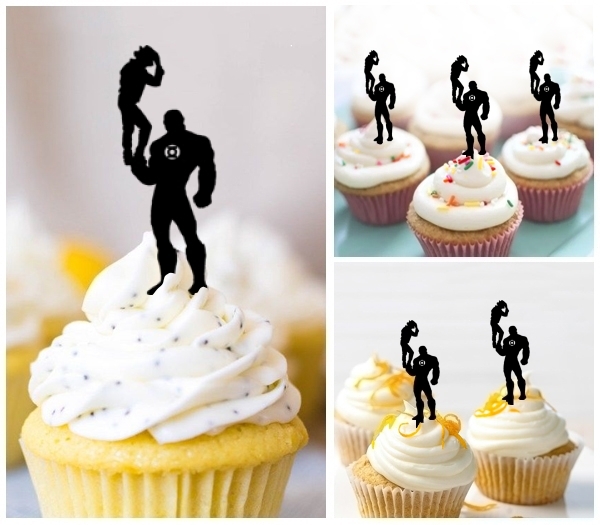 Laser Cut Green Lantern cupcake topper