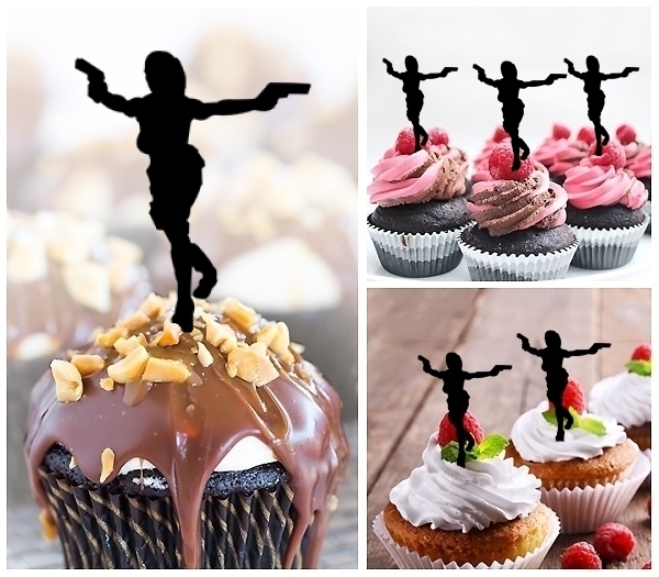 Laser Cut Lara Croft cupcake topper