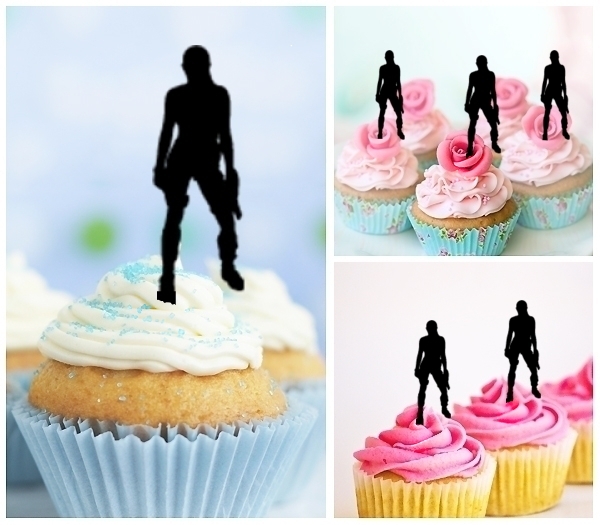 Laser Cut Lara Croft cupcake topper