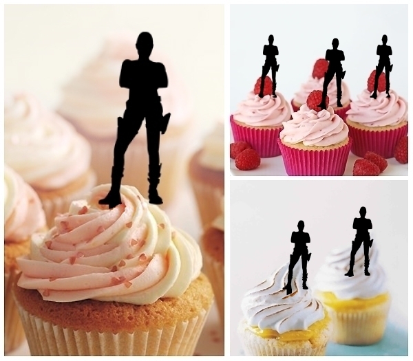 Laser Cut Lara Croft cupcake topper