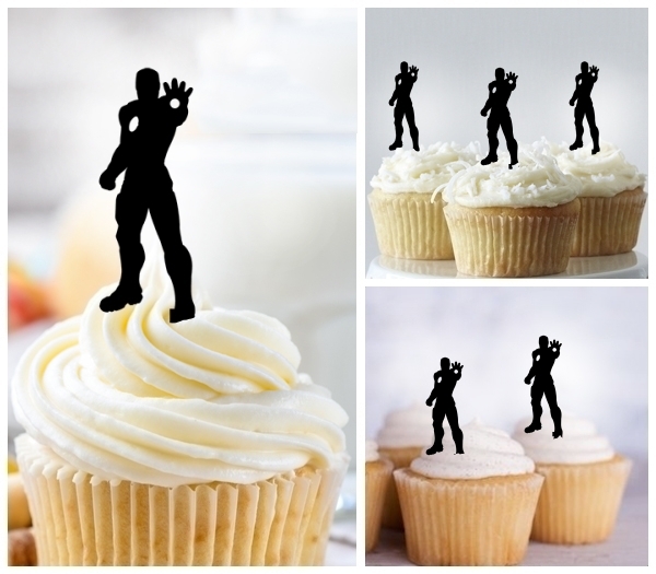 Laser Cut Iron Man cupcake topper